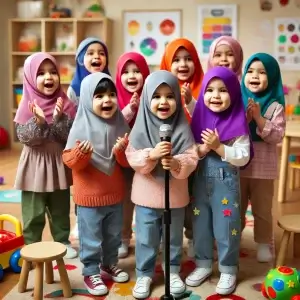 gambar anak anak bernyanyi