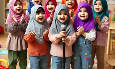 gambar anak anak bernyanyi