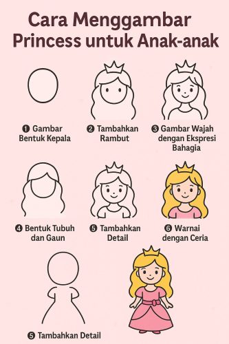 Cara Menggambar Princess
